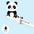 Animal pen - Stylo à encre gel effaçable Legami Panda 